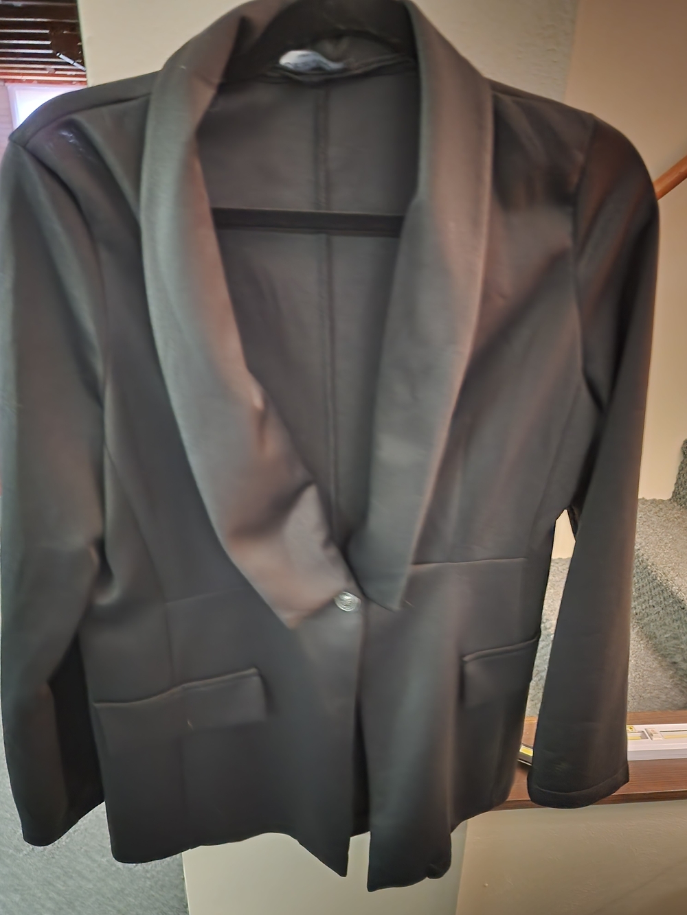 Couer De Vogue Xl Black Women's Shawl Collar Blazer Jacket